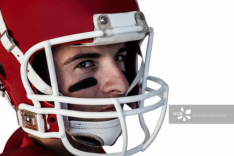 橄榄球运动员特写图片素材