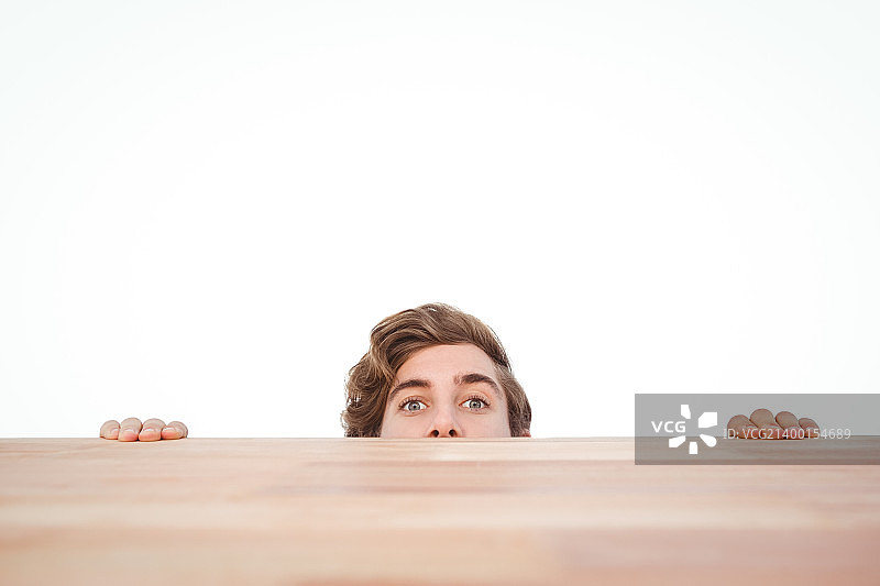 躲在后面的男人肖像图片素材