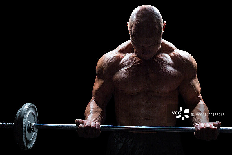 举重的健壮男人图片素材