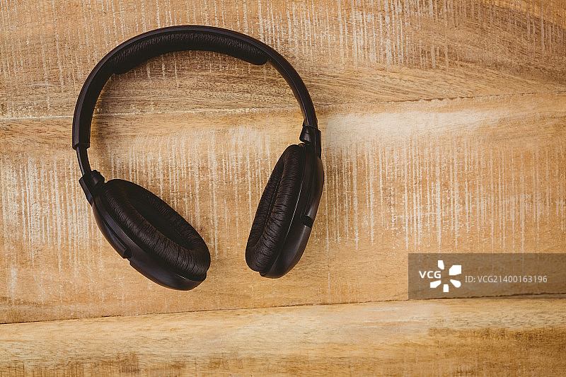 黑色耳机特写图片素材