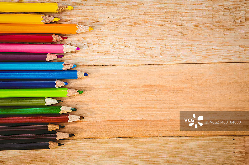 木头上铅笔的特写图片素材