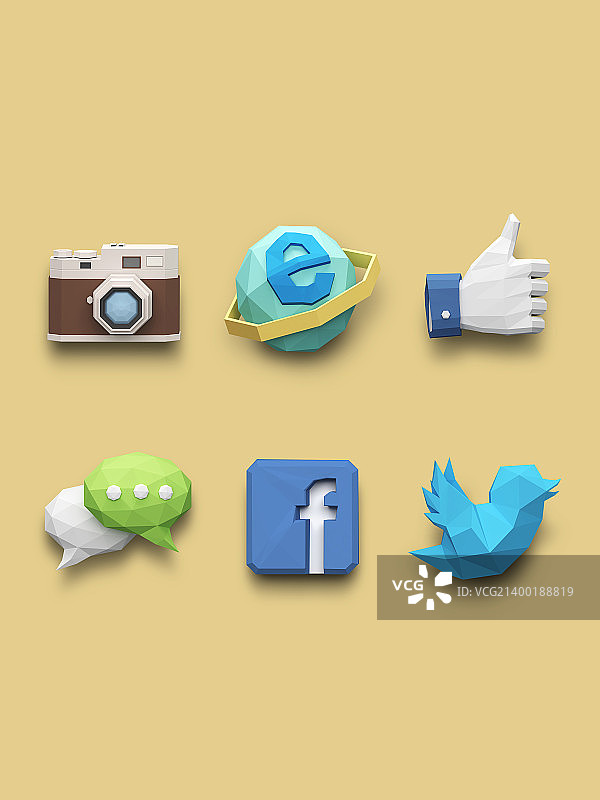 Lowpoly风格图标008图片素材