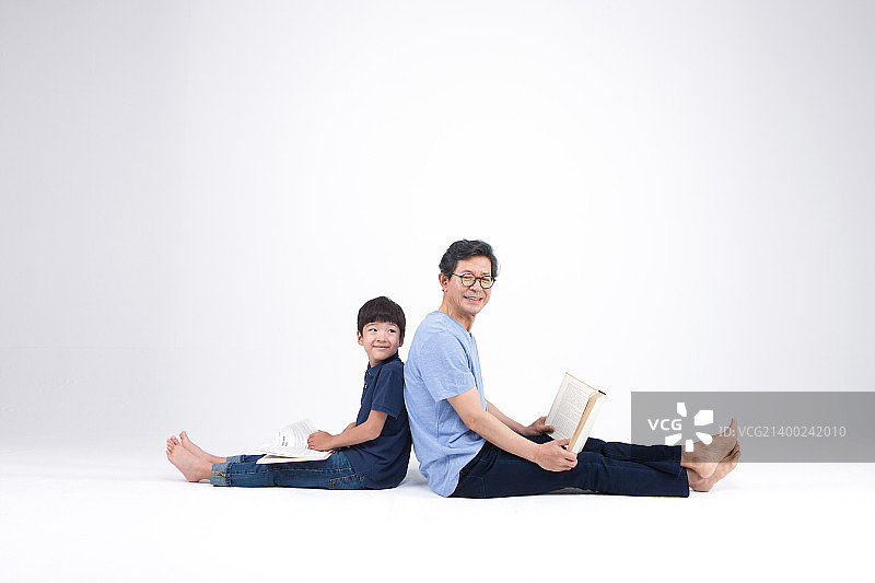 我的祖父和孙子图片素材