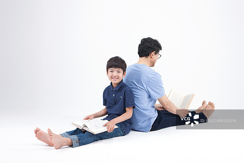 我的祖父和孙子图片素材