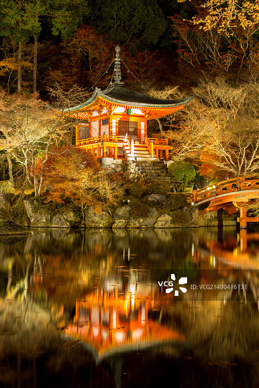 京都醍醐寺夜景图片素材