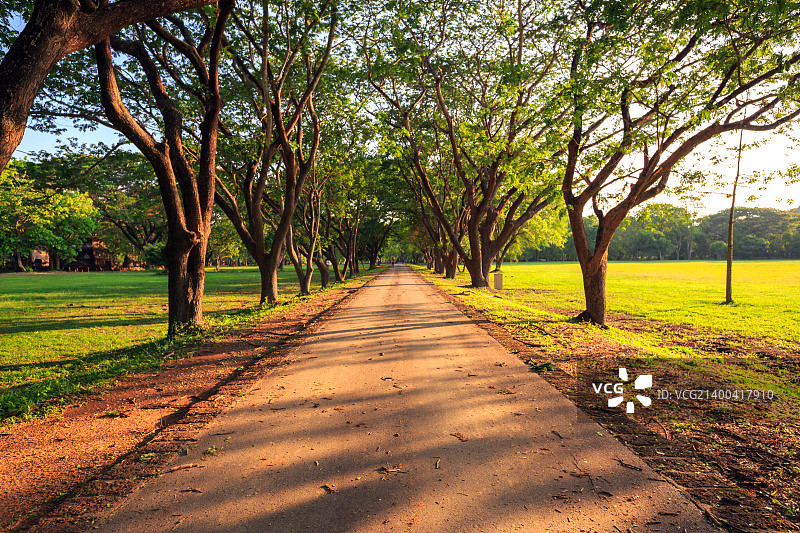 素可泰历史公园的土路图片素材