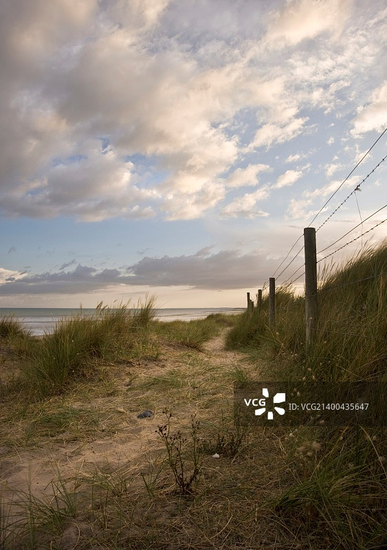 利特尔汉普顿沙丘小路风光图片素材