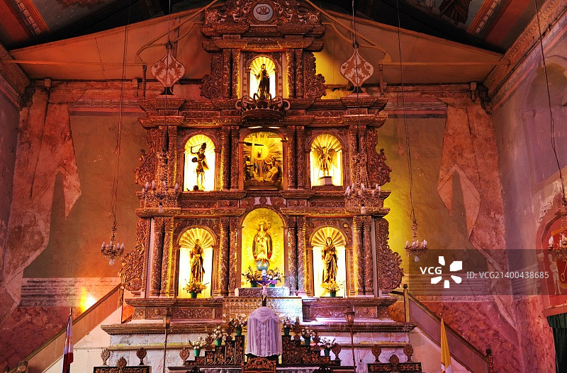 古老天主教堂内部图片素材