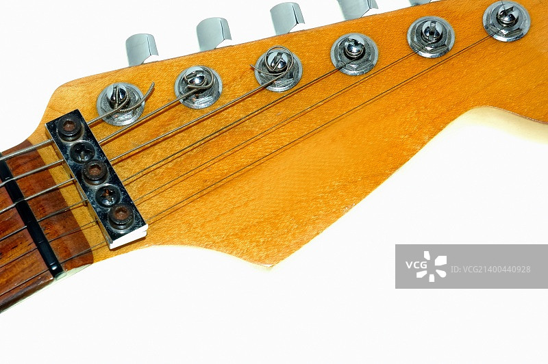 吉他琴头特写（类似Stratocaster）图片素材
