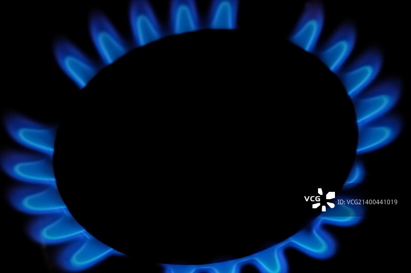 燃气灶火焰特写图片素材