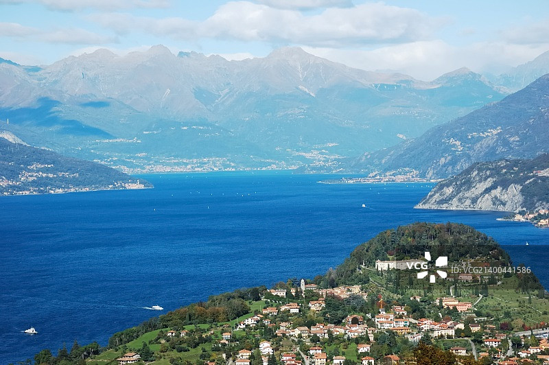 意大利科莫湖的海岸线景色图片素材