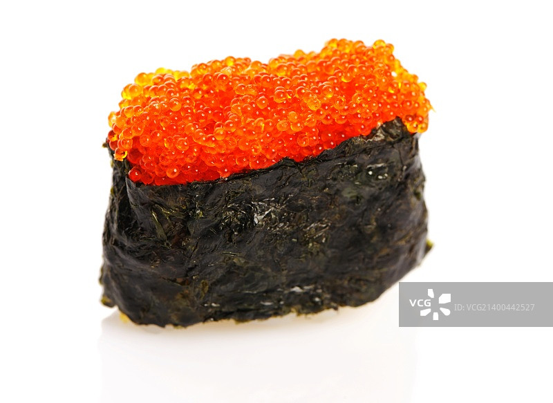飞鱼籽寿司（白色背景）图片素材