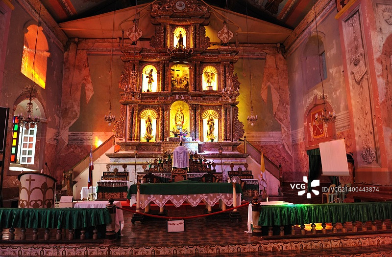 古老天主教堂内部图片素材