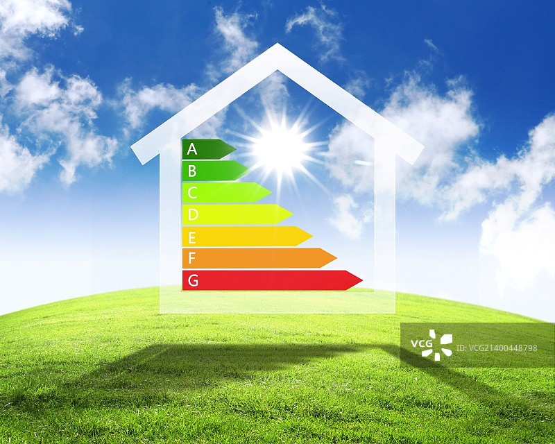 色彩鲜艳的房屋与自然背景图像图片素材