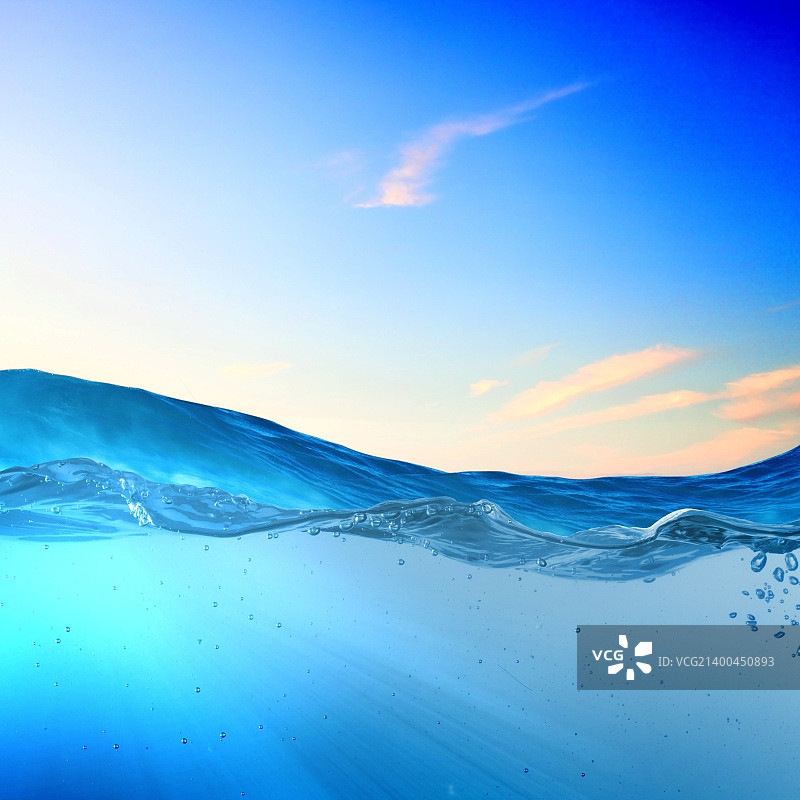 水下日落天窗分割线设计模板图片素材