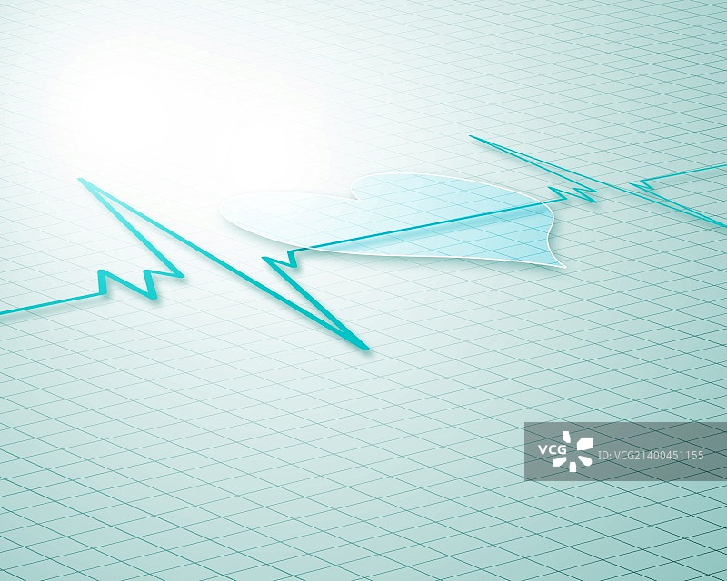 彩色背景上的心跳图图片素材