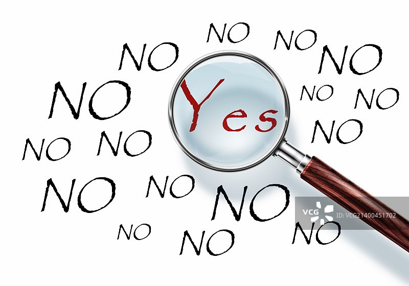 放大镜下的新想法和创意词汇拼贴图片素材