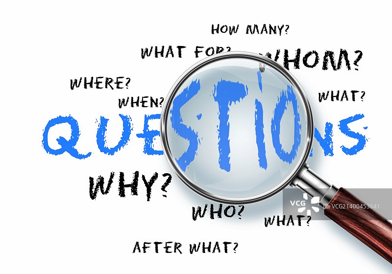 放大镜下的新想法和创意词汇拼贴图片素材