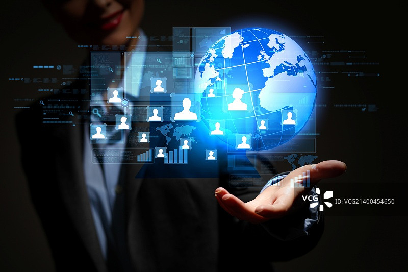 带电脑设备的现代无线技术图图片素材