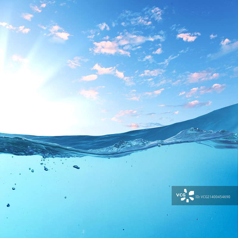 水下日落天窗分割线设计模板图片素材