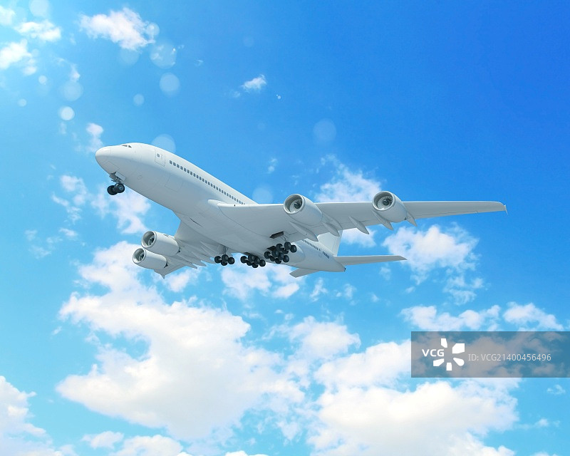 在空中飞行的大型客机图片素材