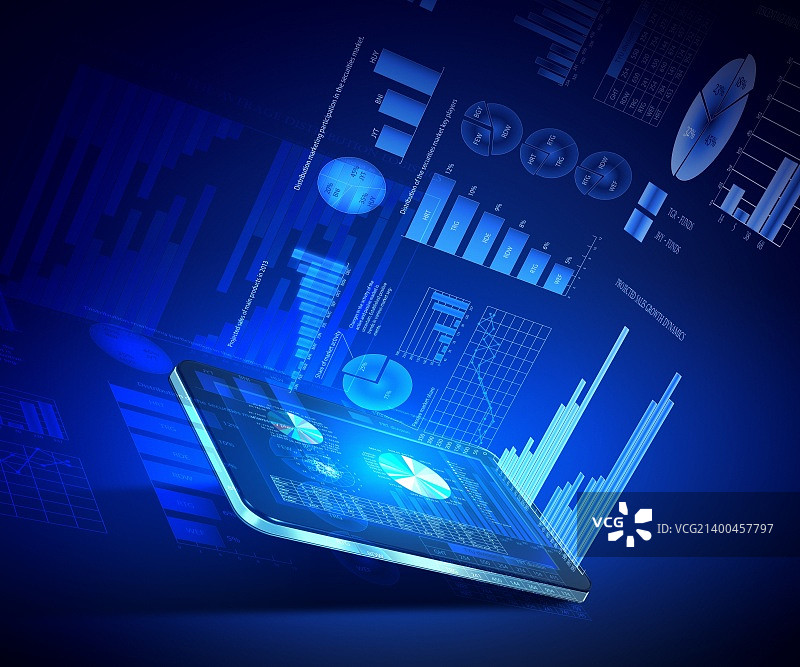 彩色图表和背景上的彩色光图片素材