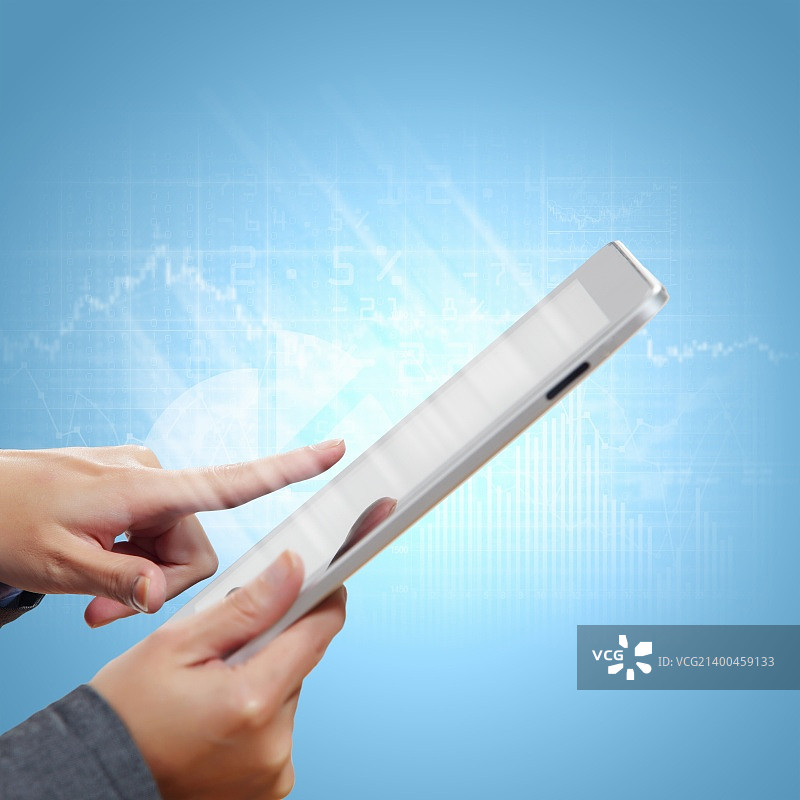 带电脑设备的现代无线技术图图片素材