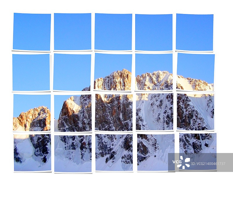 被切割成碎片的照片图片素材