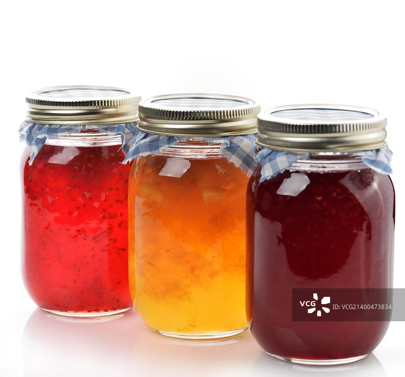 玻璃罐中的自制橘皮果酱图片素材