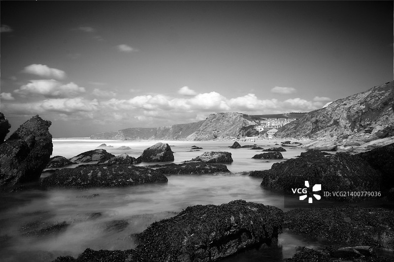 涨潮时的水门湾图片素材