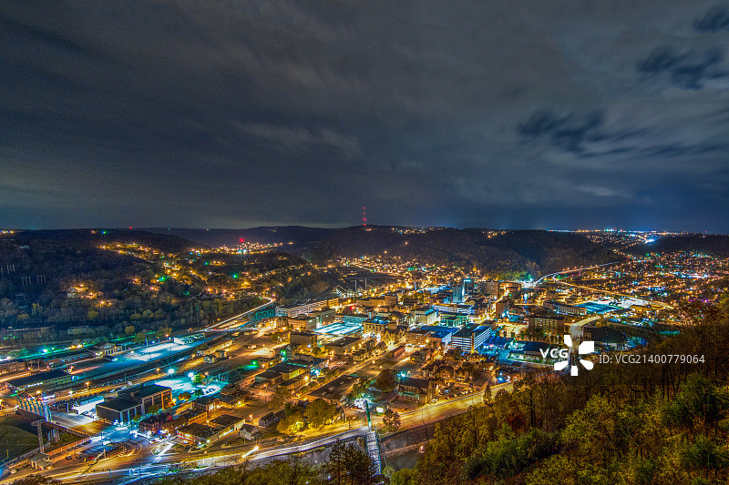 宾夕法尼亚州约翰斯敦夜景图片素材