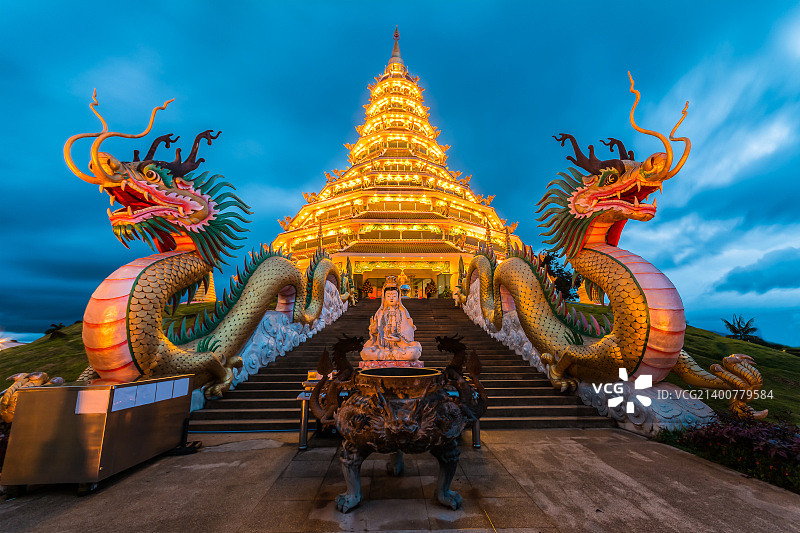 清莱府华 Pla Kang 寺图片素材