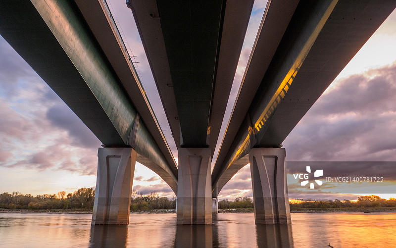 华沙北桥视角图片素材