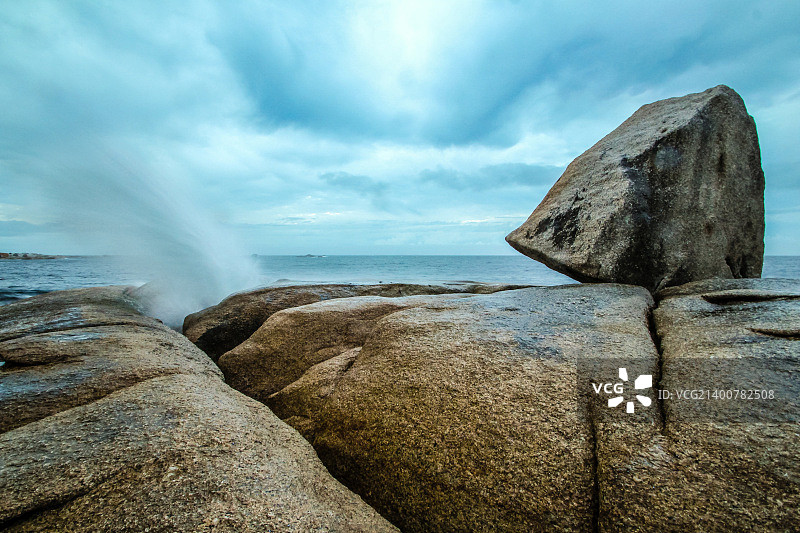 塔斯马尼亚的比切诺喷水洞图片素材