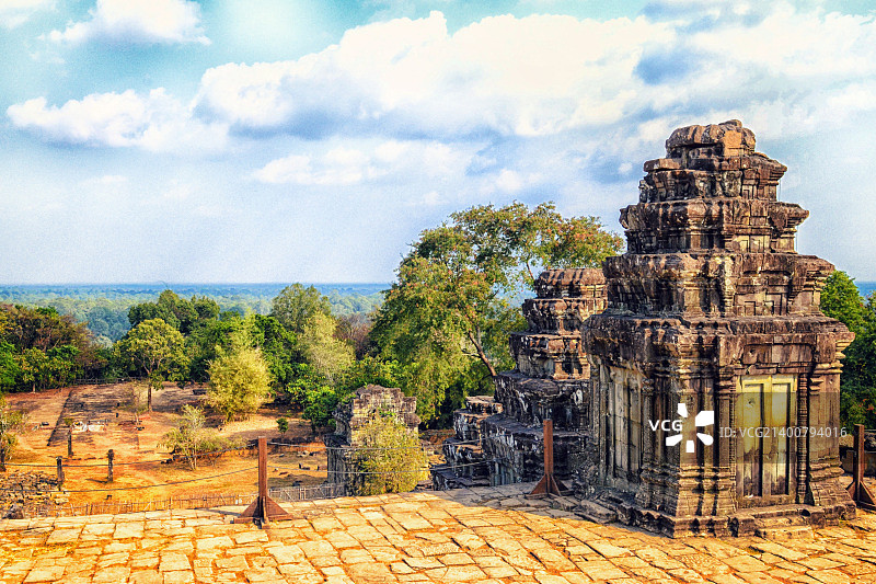 柬埔寨暹粒吴哥窟一隅图片素材