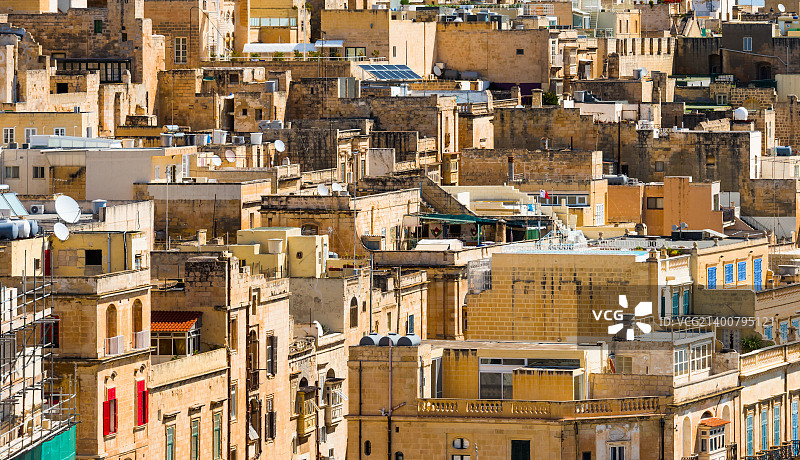瓦莱塔城市高空景观图片素材