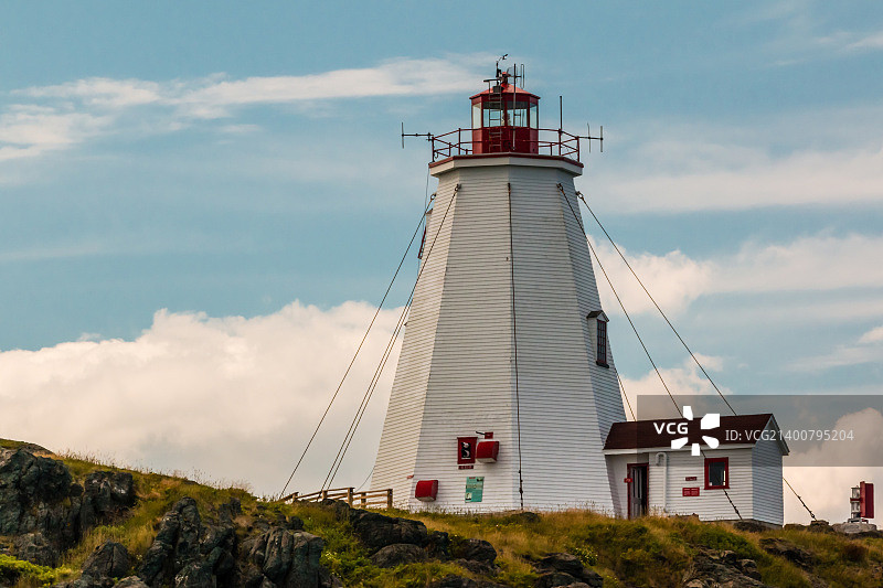 加拿大新不伦瑞克省大马南岛燕尾灯塔图片素材