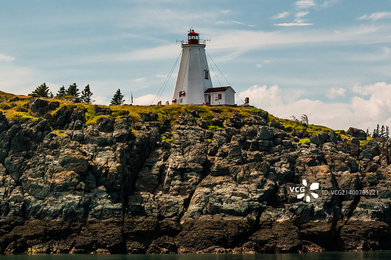 加拿大新不伦瑞克省大马南岛燕尾灯塔图片素材