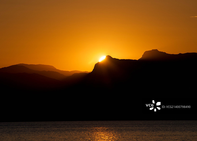 温德米尔湖二的日落图片素材