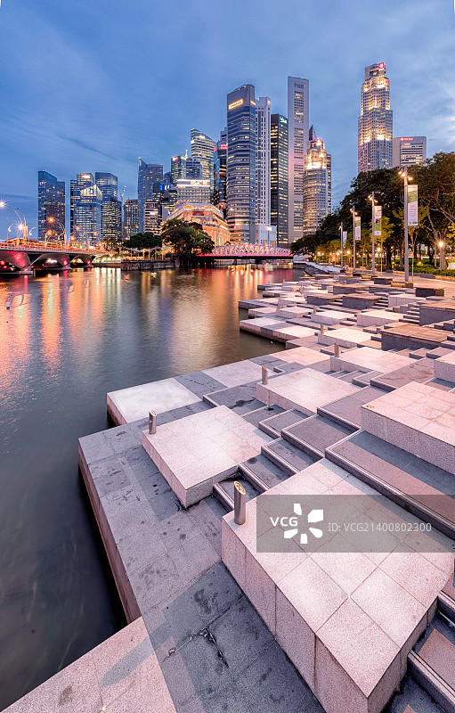 滨海艺术中心公园的日落图片素材