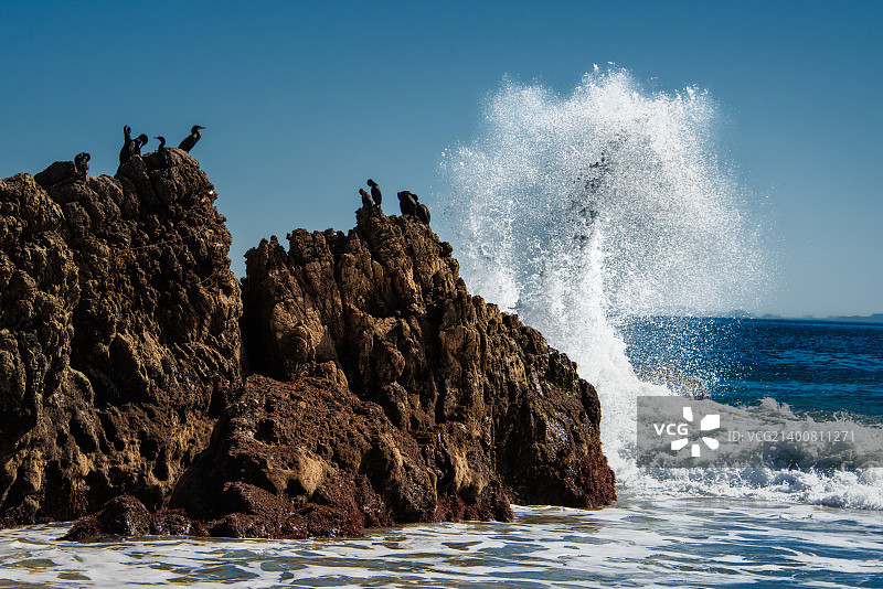 穆古角州立海滩，加利福尼亚州马里布图片素材