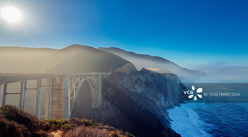 北美加州比克斯比大桥图片素材