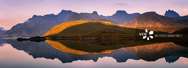 挪威罗弗敦群岛全景图片素材