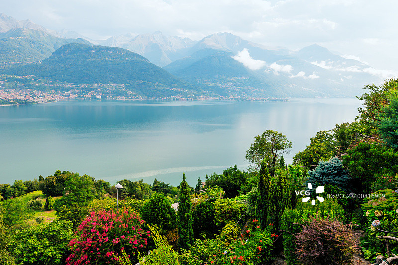 科莫湖风光：意大利Laghetto di Piona湖图片素材