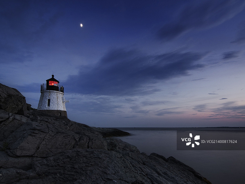 城堡山灯塔[美国罗德岛]图片素材