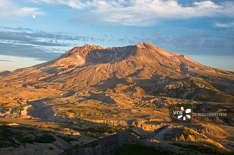 圣海伦斯山，晚上7:54图片素材