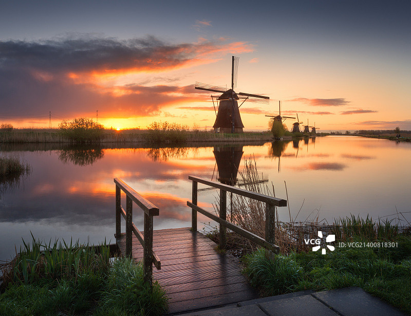 金德代克（荷兰）的风车图片素材