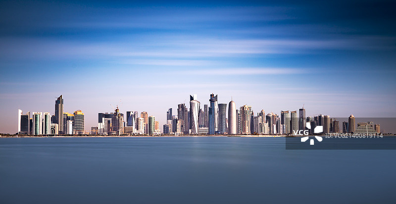 多哈彩色天际线图片素材