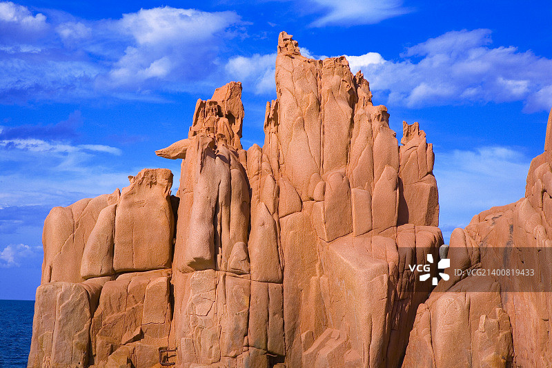 撒丁岛阿尔巴塔克斯岩石图片素材