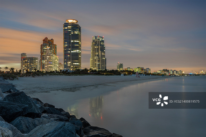 南海滩日落图片素材